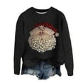 thumbnail image 1 of Goindgs Christmas Fall Sweatshirts for Women Long Sleeve Christmas Shirts Crewneck Pullover Sweatshirts for Women Loose Fit Party Womens Casual Tops Plus Size Black-XL, 1 of 3