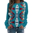 thumbnail image 1 of Goindgs Crewneck Hoodless Sweatshirts for Women Oversize Printed Shirts Pullover Tops Womens Casual Fall Soft Lightwieght Sweat shirt Tops Z2-Blue XL, 1 of 4