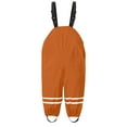 thumbnail image 1 of Goindgs Girls Boys Waterproof Overalls Toddler Rain Jumpsuit Dungarees Kids Mud Romper School Action Toddler To Big Kid Orange 5-6 T, 1 of 3