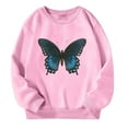 thumbnail image 1 of Goindgs Girls Sweatshirts Cartoon Dandelion Flower Printed Long Sleeve Round Neck Pullover Tops for Kids Girls Leisure Loose Child Sweatshirts Z2-Pink 9-10 T, 1 of 3