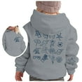 thumbnail image 1 of Goindgs Hoodie Kids Girls' Sweaters Sweatshirt Soft Pullover Ocean Themed Duplex Printed with Hood for School Outdoor Shirt Preppy Tween Girl Cute Grey-13-14 T, 1 of 7