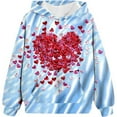 thumbnail image 1 of Goindgs Hoodies for Girl and Big Girl Oversized Pullover Tops Teen Girls Heart Print Trendy Long Sleeve Hoodie Sweatshirt Light Blue 3-4 T, 1 of 5