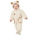 thumbnail image 1 of Goindgs Newborn Baby Fleece Footie Snowsuit Winter Bunting Onesie Cartoon Warm Hooded Romper Jumpsuit Outfits For Girls Boys Z5-White 18-24 M, 1 of 4
