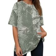 Women's Camo Curve Skull Printed T-Shirt - 100% Cotton Fancy Tee For Party Wear, Available In Multiple Colors & Sizes