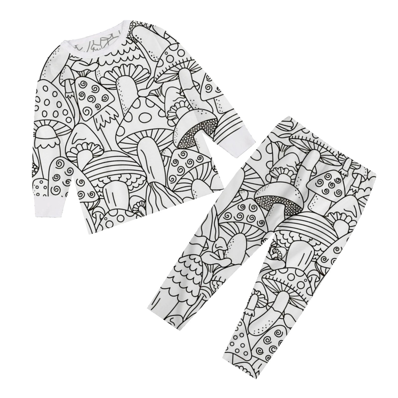 Children's DIY Graffiti Pajamas Set for Creative Fun