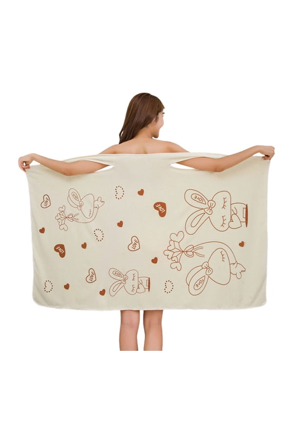 Women's Bath Towel Wrap Shower Towel Skirts Bathrobe Spa Robes Dress Cover Ups Plus Size Womens Wearable Shower Skirt Yellow-One Size