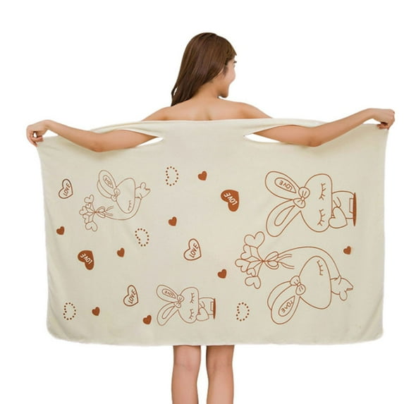 Goindgs Women's Bath Towel Wrap Shower Towel Skirts Bathrobe Spa Robes Dress Cover Ups Plus Size Womens Wearable Shower Skirt Yellow-One Size