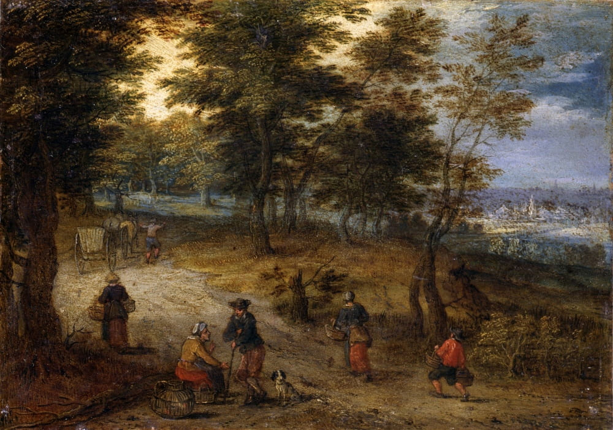 Going At The Market Canvas Art - (24 x 18)