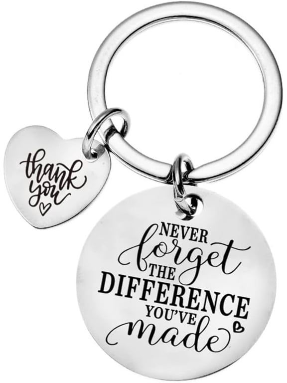 Going Away Gift for Coworker Colleagues Never Forget The Difference You've Made Keychain for Coworkers Colleague Thank You Gift Retirement Gifts for Women Men Co-worker