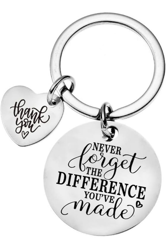 Going Away Gift for Coworker Colleagues Never Forget The Difference You've Made Keychain for Coworkers Colleague Thank You Gift Retirement Gifts for Women Men Co-worker