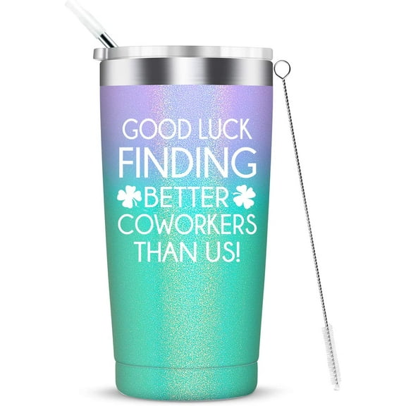 Going Away Gifts for Coworker Women Goodbye,Farewell,Retirement,Leaving Gifts for Colleague Boss Friends ,Good Luck Finding Better Coworkers Than Us Tumbler Cup Mug 20OZ Multicolor