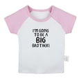 thumbnail image 1 of I'm Going to be a Big brother Funny T shirt For Baby, Newborn Babies T-shirts, Infant Tops, 0-24M Kids Graphic Tees Clothing (Short Pink Raglan T-shirt, 12-18 Months), 1 of 4