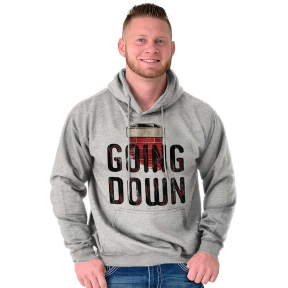 Going Down Chimney Santa Christmas Men's Big & Tall Graphic Hoodie Brisco Brands 5X