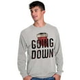 thumbnail image 1 of Going Down Chimney Santa Christmas Men's Long Sleeve Tee T Shirt Brisco Brands S, 1 of 6