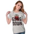 thumbnail image 1 of Going Down Chimney Santa Christmas Womens Slim Fit Graphic Tee Brisco Brands S, 1 of 5