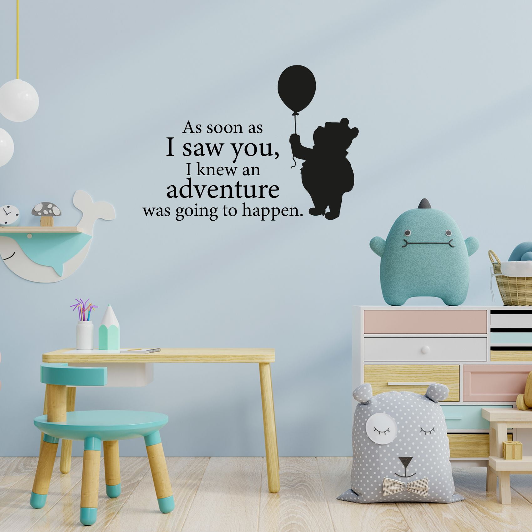 Going To Happen Winnie Pooh Life Postive Quote Cartoon Wall Sticker Art Decal for Girls Boys Room Bedroom Nursery Kindergarten House Fun Home Decor Stickers Wall Art Vinyl Decoration Size (27x30 inch)