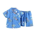 thumbnail image 1 of Going Home Outfit Baby Boy Boys Cartoon Animal Beach Shirt & Shorts Set Summer Casual 2 Piece Outfit Boy Clothes Blue 3 Years-4 Years, 1 of 3