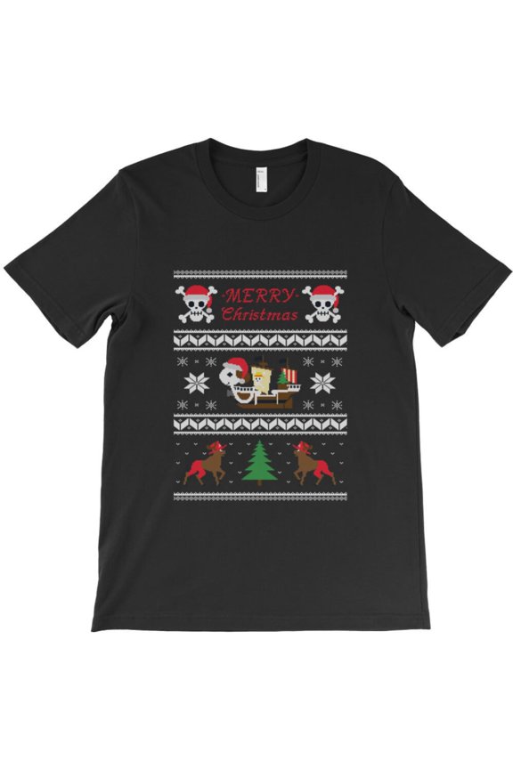 Going Merry Christmas Funny Anime Pirate Ship Holiday Pun Graphic T-Shirt G1141, Up to 5XL