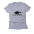 thumbnail image 1 of Going Online - I Love Fishing Funny Design Women's Cotton Grey T-Shirt, 1 of 2