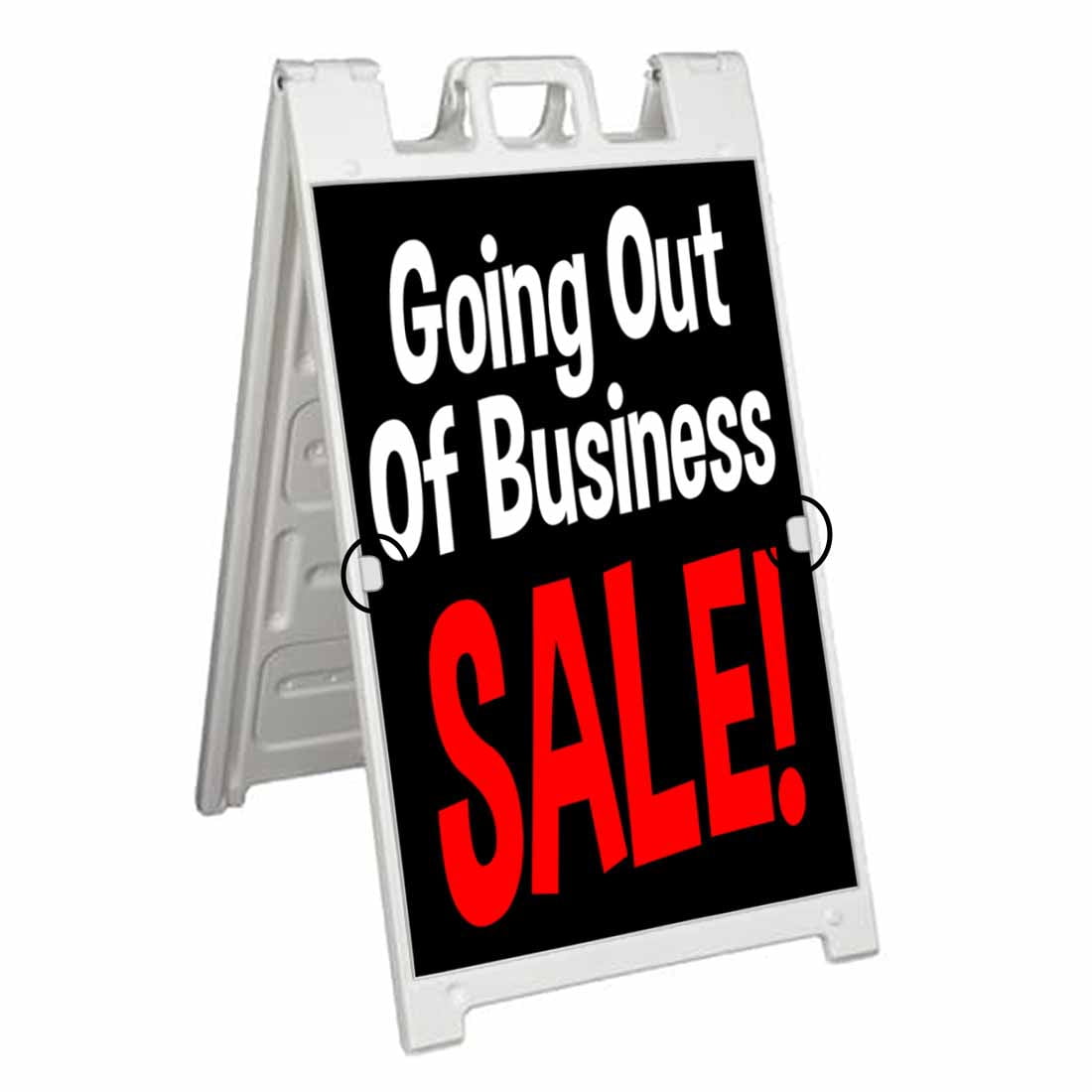 Going Out Of Business Sale (24" X 36") Standard A-Frame Signicade, Includes Decal Applied To Stand