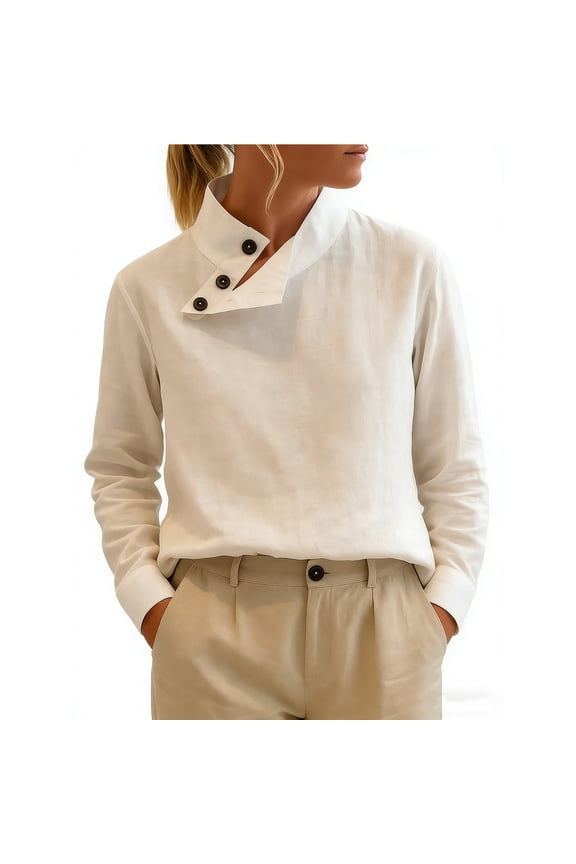 Going Out Tops for Women Stand Collar Long Sleeve Regular Fit Digital Print Rugby Shirt for Women,White,L