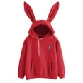 thumbnail image 1 of Going Out Tops for Women Viikei Hoodies for Women Plus Size Sweatshirt for Women Womens Long Sleeve Rabbit Hoodie Sweatshirt Pullover Tops Blouse, 1 of 3