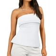 thumbnail image 1 of Going Out Tube Tops for Women 2025 Trendy Summer Off Shoulder Backless Cute Work Shirts Vacation Top Y2k Outfits White L, 1 of 8