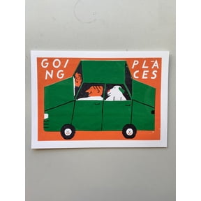 Going Places Screen Print, Unframed Paper Poster 8x10in