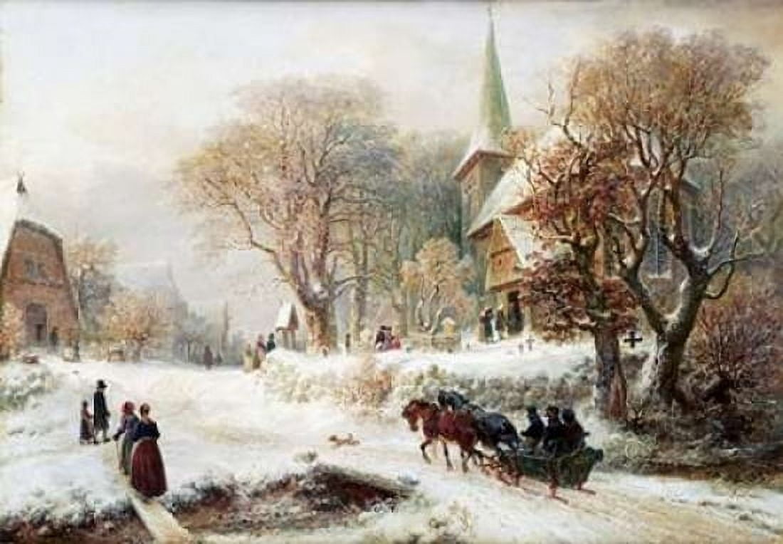 Going To Church Canvas Art - Hermann Kauffmann (20 x 28)