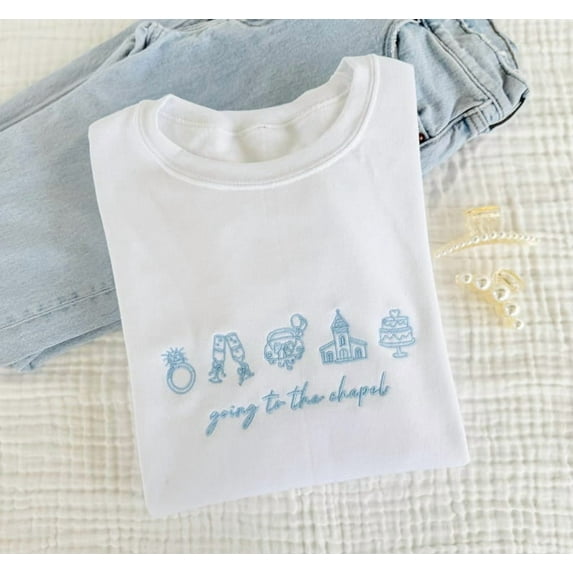 Going To The Chapel, Engagement Gift, Bride Sweatshirt, Bridal Embroidered Sweatshirt, Future Mrs. Sweatshirt, Bride Bachelorette Sweatshirt