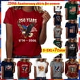 thumbnail image 1 of Going Out Tops,Ladies 1776-2026 America Celebration T-Shirt, Short Sleeve Printed Graphic Shirt, Comfy Lightweight Daily Wear, Summer Outdoor Events, Founding Milestone Souvenir Gift Idea, 1 of 9