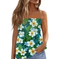 thumbnail image 1 of Going Out Tops For Women, Summer Tube Tops Cute Sexy Off Shoulder Floral Sleeveless Elastic Tunic Smocked Tops Womens Tunic Puff Sleeve Tops Women Placed By Work Tops Casual (XXL, Green) ZMTing, 1 of 4