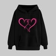 thumbnail image 1 of Going Out Tops for Women Viikei Womens Tops Clearance under $10,Women's Print Winter Hoodie Pullover Tops Long Sleeved Comfortable Sweatshirt Black XL, 1 of 5