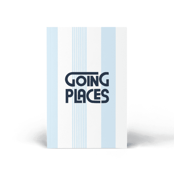 Burgundy Blue Going Places Diary, 50 Pages