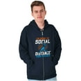 thumbnail image 1 of Going to Social Distance Your Pitches Zip Hoodie Sweatshirt Men Brisco Brands S, 1 of 6