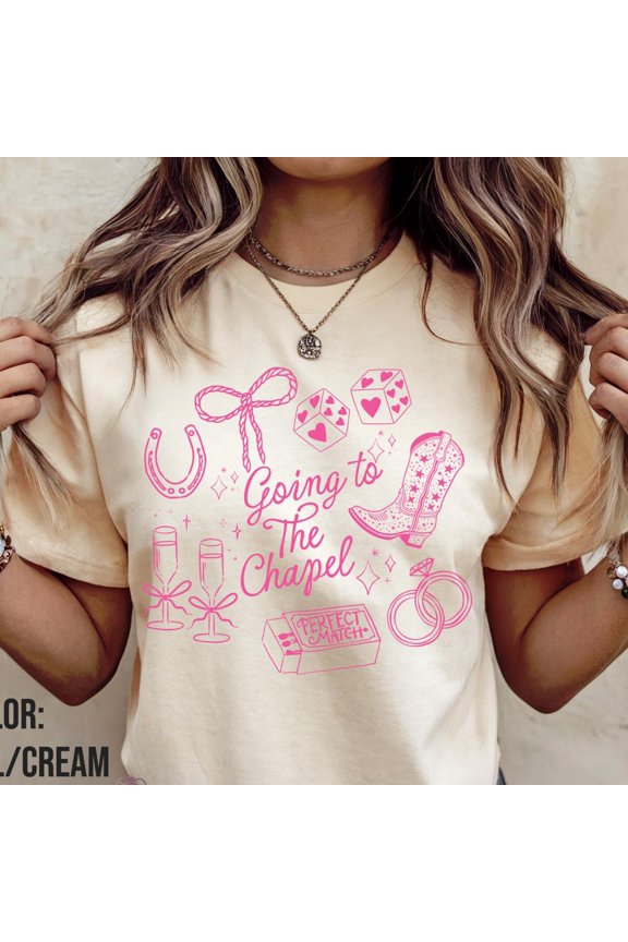 Going to the Chapel Shirt Popular Bride Tee Trendy Retro Boho Fiancee Engaged Tshirt Newly