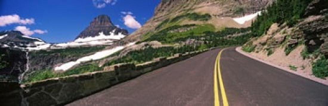 Going-to-the-Sun Road at US Glacier National Park Montana USA Canvas Art - Panoramic Images (18 x 6)