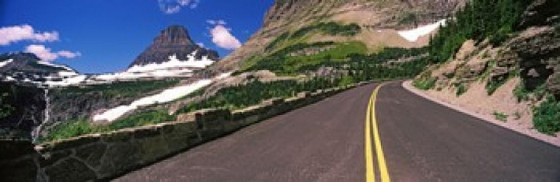Going-to-the-Sun Road at US Glacier National Park Montana USA Canvas Art - Panoramic Images (36 x 12)