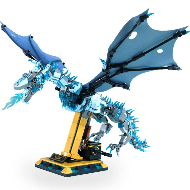 Vyytoz Ice Dragon Building Set (1174 Pieces), Dragon Building