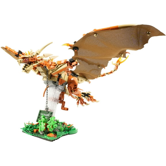 Goirzi 886Pcs Mountain Dragon Building Blocks Set – Mythical Creature Building Blocks Toys for Kids and Adults