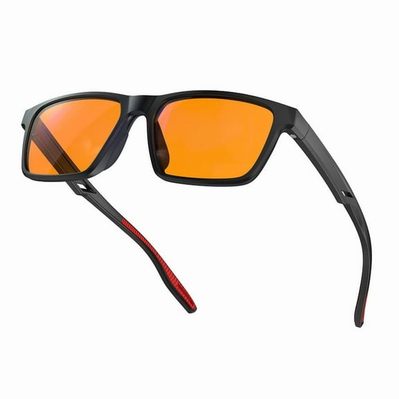 Goiteia 100% Blue Light Blocking Glasses - Orange Tint Sleep Glasses to Boost Melatonin, Reduce Eye Strain, and Alleviate Migraines - Minimize Glare from Fluorescent Lights During Indoor Sports