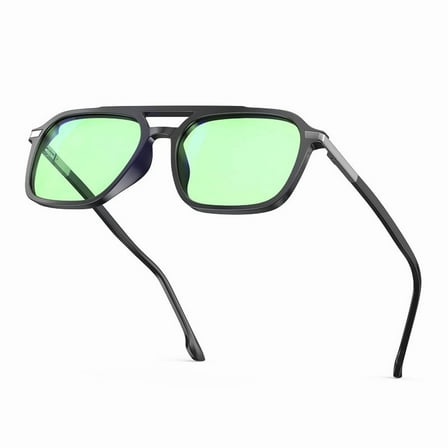 Goiteia Blue Light Glasses for Woman Men-Light Green Tint Computer Glasses for Ture Color-Ease Computer and Digital Eye Strain-Ultra Light & Spring Hinges for Better Comfort