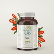 Goji 60 Capsules, 500 mg, Organic Goji (Lucii, Lycium Barbarum) Dried Berry