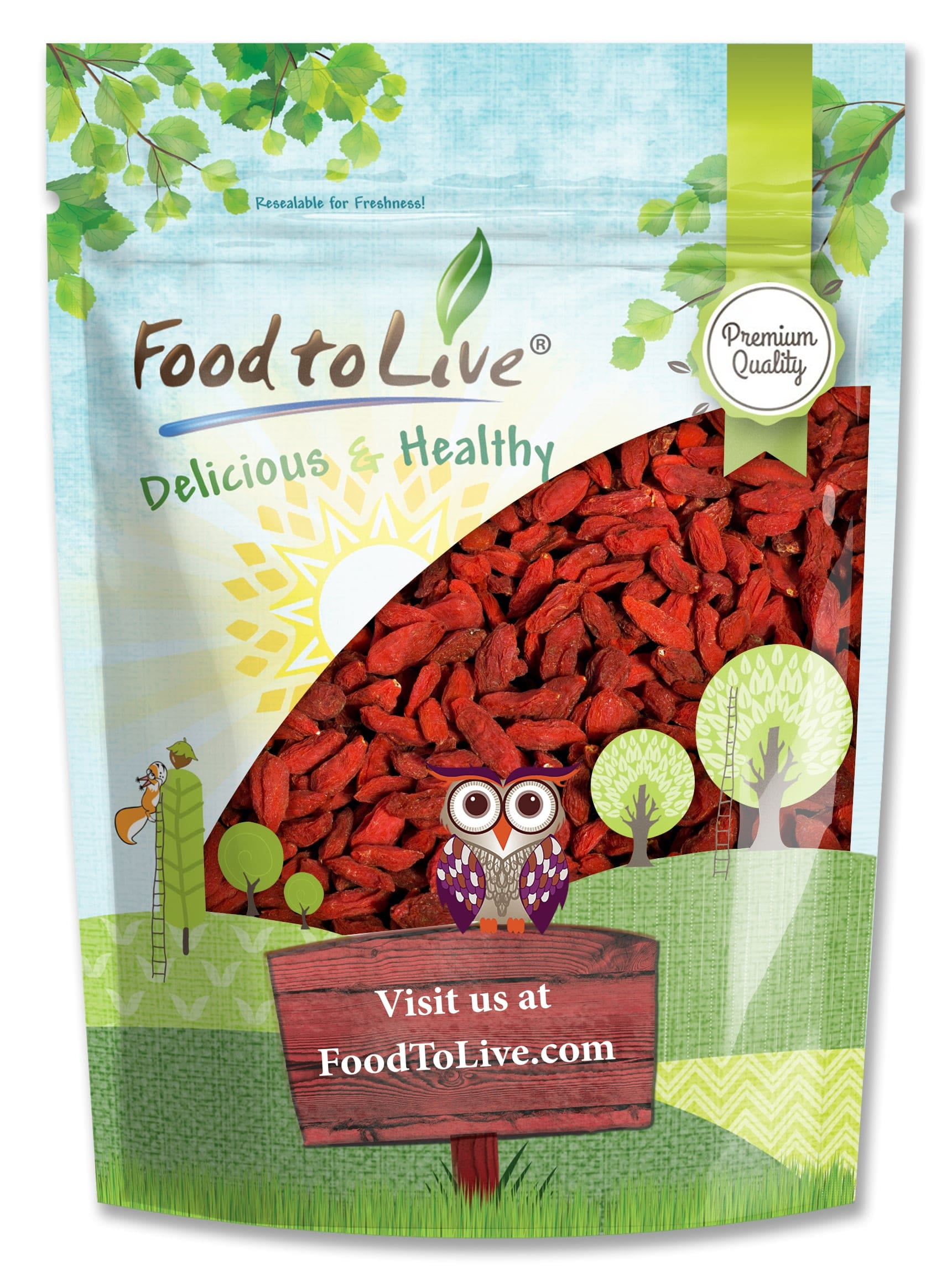 Goji Berries, 1.5 Pounds  Kosher, Raw, Vegan  by Food to Live