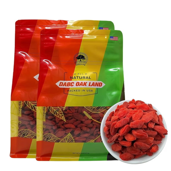 Goji Berries, 2 LB Wolfberry Premium Large Berry Form 5A Wolfberry 100% Natural Sun-Dried Whole Fruit, S Great Flavor for Soup Drinks, Snacks, Beverages 1LB/Bag XXXL