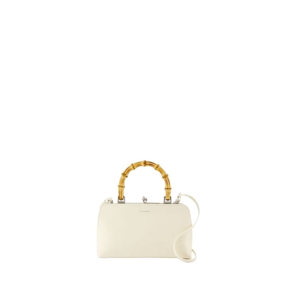 Jil Sander Women's Goji Mini Bamboo Purse - Leather - Eggshell Neutrals