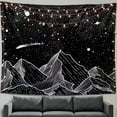 thumbnail image 1 of Gojian Black and White Tapestry Starry Night Mountain Tapestries for Bedroom Aesthetic Moon and Stars Tapastry's Wall Hanging Dark Nature Forest Wall Tapestry for Living Room Dorm, 1 of 6