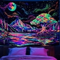 thumbnail image 1 of Gojian Black and White Tapestry Starry Night Mountain Tapestries for Bedroom Aesthetic Moon and Stars Tapastry's Wall Hanging Dark Nature Forest Wall Tapestry for Living Room Dorm, 1 of 6