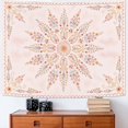thumbnail image 1 of Gojian Boho Floral Mandala Tapestry Wall Hanging Pink Bohemian Flower Medallion Tapestry Aesthetic Watercolor Hippie Indian Small Tapestries for Bedroom Living Room Dorm Decor, 1 of 6