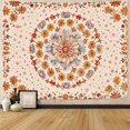 thumbnail image 1 of Gojian Boho Floral Mandala Tapestry Wall Hanging Pink Bohemian Flower Medallion Tapestry Aesthetic Watercolor Hippie Indian Small Tapestries for Bedroom Living Room Dorm Decor, 1 of 6